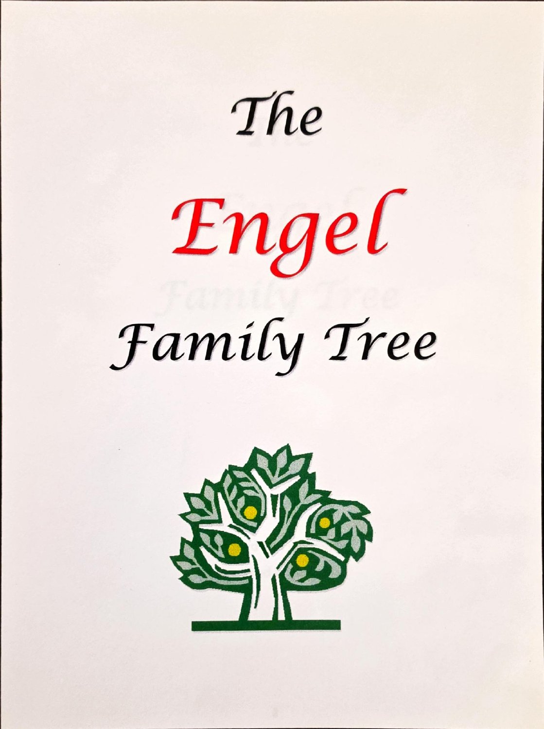 Scanned Cover of The Engel Family Tree
